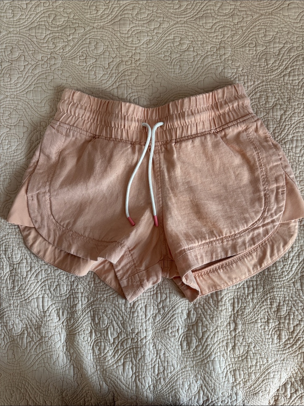 Athleta Peach Drawstring Athletic Shorts